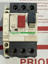 Schneider GV2ME14 0.6-10 AMP Motor OVERLOAD RELAY w/GVAN11 CONTACTOR DIN RAIL MT