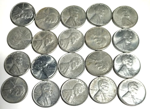 (20) - 1943 Lincoln 1 Cent  Zinc/Steel War Pennies, Some AU