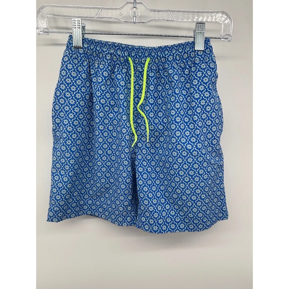 Pantalones cortos de natación Crewcuts para niños con cordón de neón talla 8 Foto 2 de 4