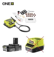 Ryobi Akku Rotationswerkzeug RRTS18-0A35 Inkl 33Tlg +1X18V 2,0A Akku Ohne Ladege