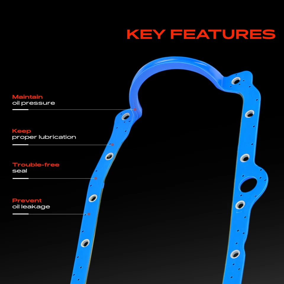 Engine Oil Pan Gasket Set for GMC C1500 C2500 Jimmy Yukon Cadillac Pontiac Olds - Image 4 of 4