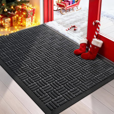 Entrance Mat Indoor Outdoor Heavy Duty Commercial Front Door Mats Carpet Black