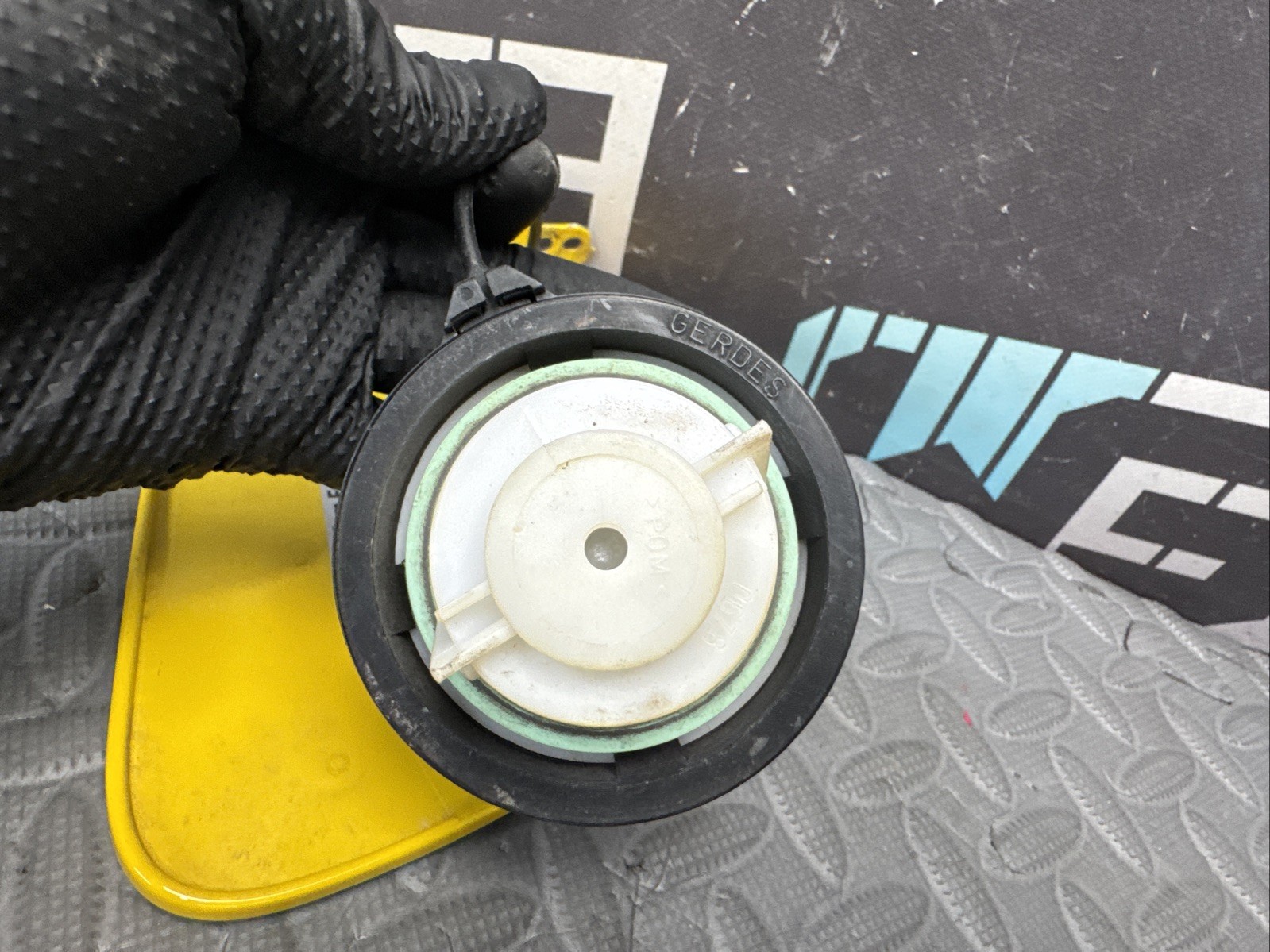 OEM Corvette C6 Z06 Fuel Filler Door Gas Cap Velocity Yellow 2006-2013