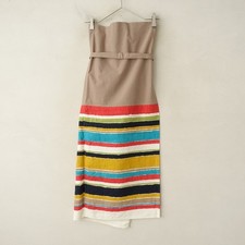 Beautiful Mina Perhonen x Momogusa Multi-Border Salon Skirt