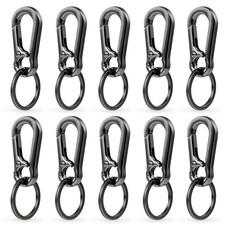 10 Stück karabinerhaken klein Schlüsselanhänger,Schlüssel karabiner Metall,Ke...