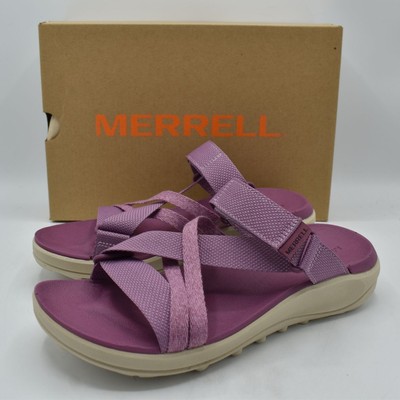 Merrell Womens Size 9 District 4 Mendi Mauve Open Toe Sandals Shoes