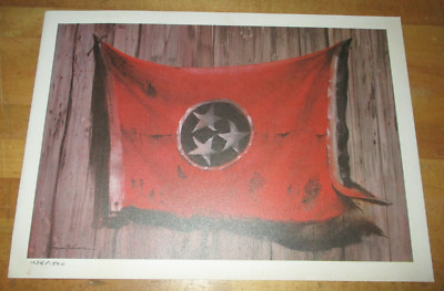 1974 ''Old Flag'' Print by Jason Williamson - Feb. 8th Invitation - Tennessee Flag