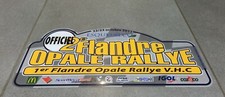 PLAQUE PVC RALLYE FLANDRE OPALE 2011 OFFICIEL ESQUELBECQ FFSA IGOL MAC DONALD'S