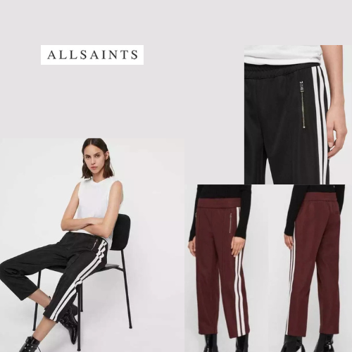 Allsaints Marty Women's Tracksuit Pants Straight Leg Designer Trousers Bottoms
