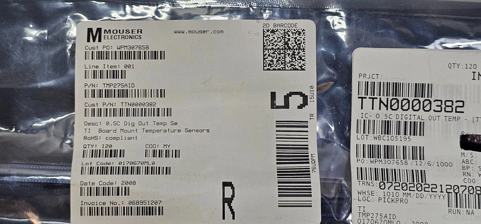 288PCS Texas Instruments TMP275AID Board Mount Temperature Sensors 0.5C Digital - Image 4 of 4