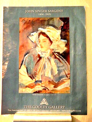 JOHN SINGER SARGENT ART PIECE VTG ORIG  2012 ADVERTISEMENT,