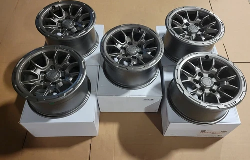 New ROUSH R Wheels Fit 2021-2025 Ford Bronco Iridium Grey 17 x 8.5  SET OF 5