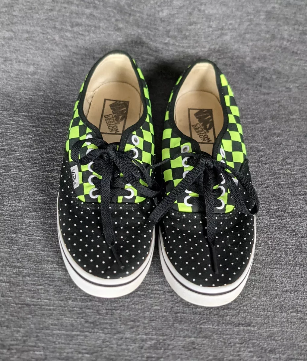 Vans Custom Design women's size 9 green and black checkered