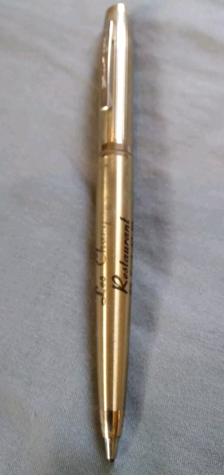 Vintage Les Champs Restaurant New York Pen Liter Not Working As Is.