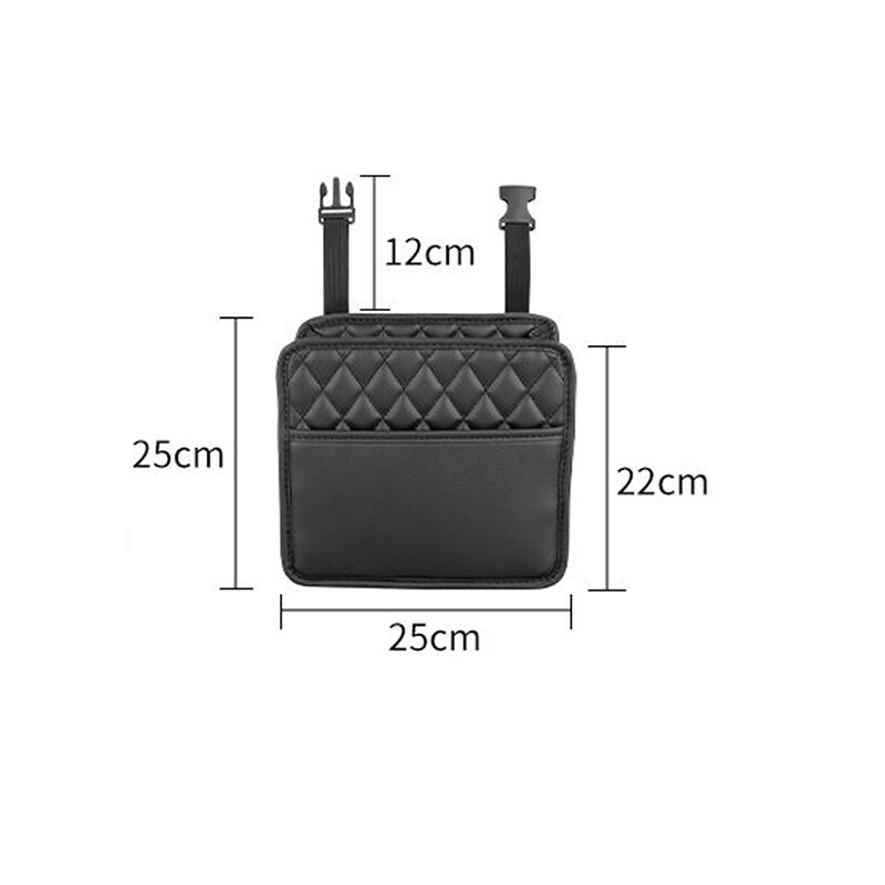 1PCS Black Rear Seat Compartment Storage Bag Car Multifunctional Storage Pocket