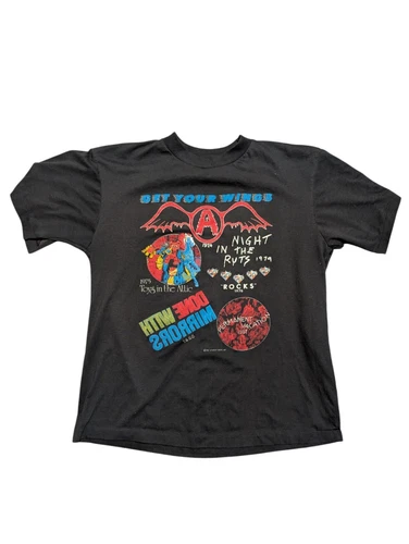 Vintage Aerosmith "Vacation" Tour T Shirt Band 1987 Concert 1980s vintage concert t-shirt, vintage, single stitch, B+ condition