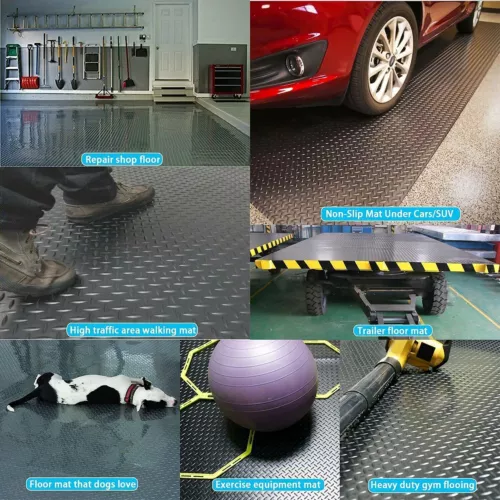 Black Garage Gym Floor Mat Roll PVC Vinyl Cart Truck Flooring Protector Non-Slip - Picture 3 of 69