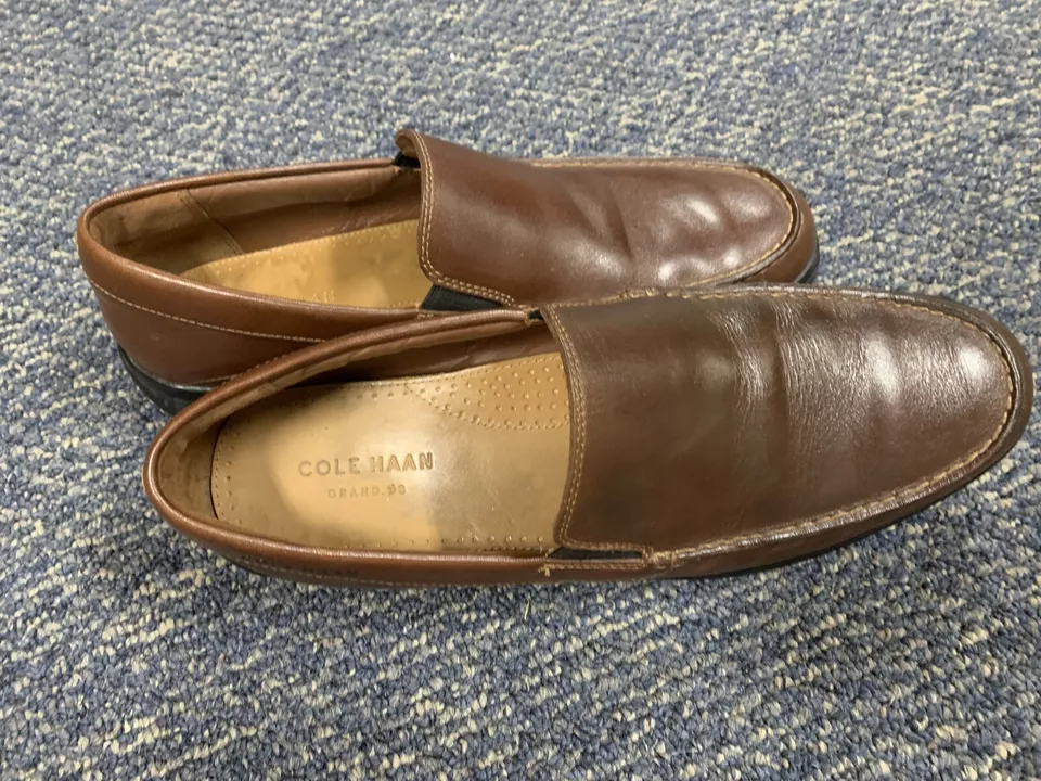 Mocasines Cole Haan Cuero Marrón Santa Bárbara Talla 12 D Perfecto Casual Mocasín Foto 3 de 4