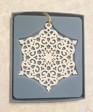 1996 Lenox Snow Fantasies Snowflake Christmas Tree Ornament In Box NO YEAR TAG