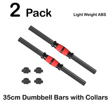 2 Pack Dumbbell Bar Set 35cm Dumbbell with Collars Non-Slip Grip Gym Home Workou