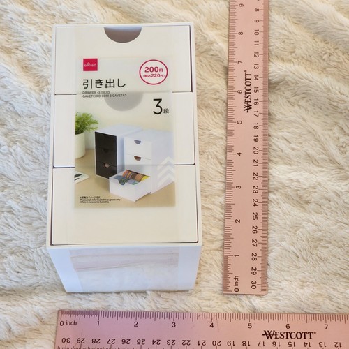 Mini Desk Organizer Plastic Countertop Jewelry Storage 3 Drawers 9x11x15cm - 第 1/4 張圖片