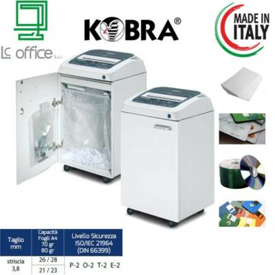 Distruggidocumenti Professionale Kobra 245 TS S4 – 24h Continuo, Touch Screen, Anti-Inceppamento E Rilevamento Metalli
