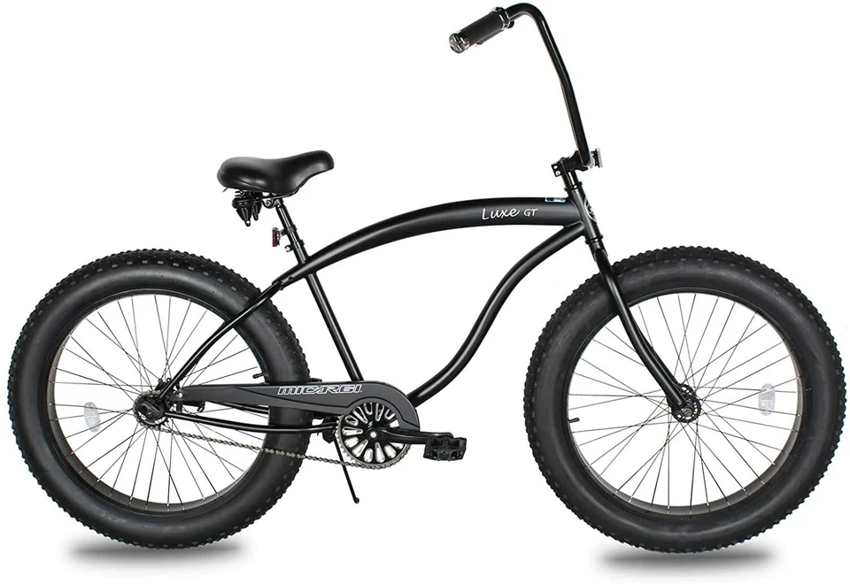 26"X4” Fat Tire Negro Cruiser Bike Luxe Coaster Brake Rise Manillar Cómodo Asiento Foto 4 de 4