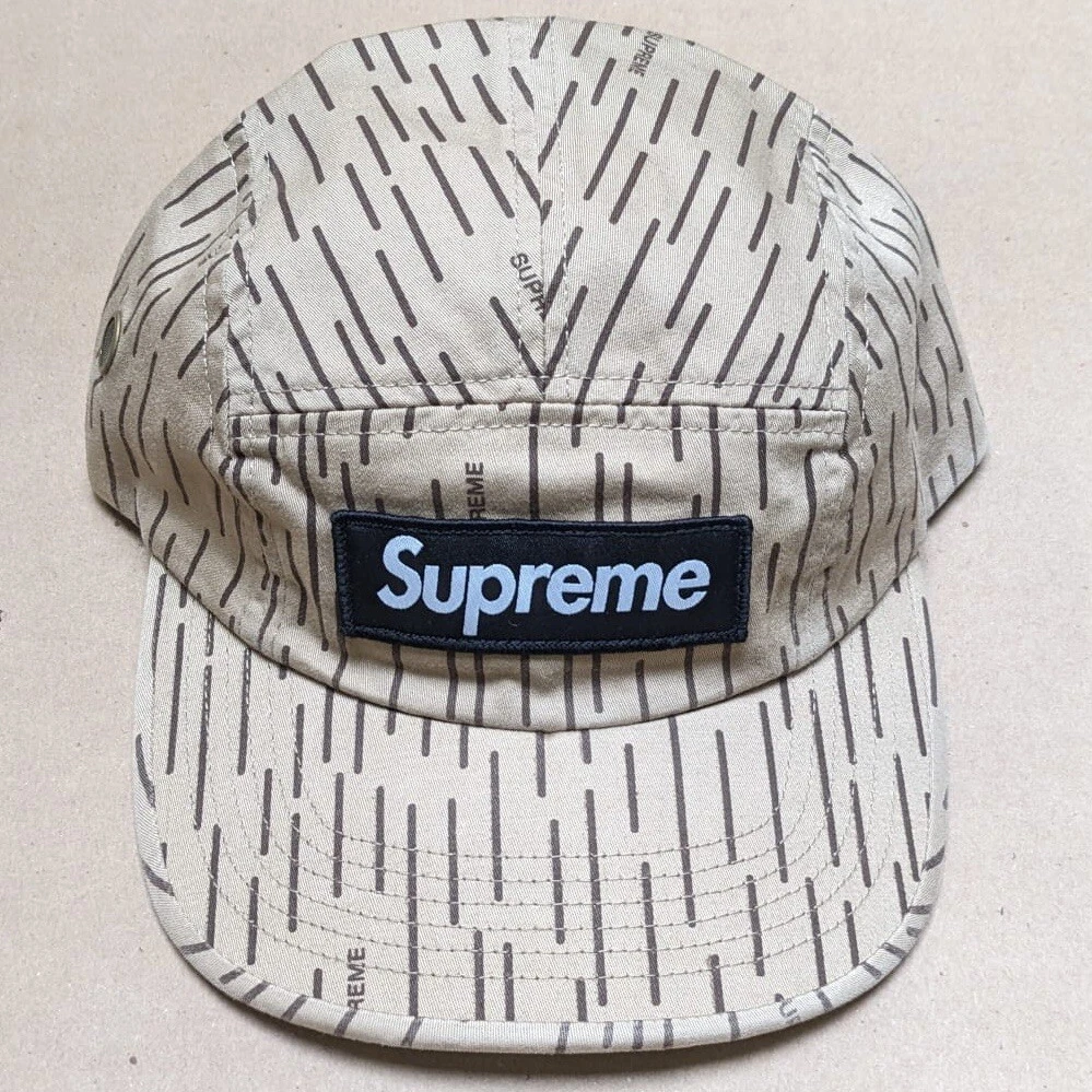Casquette de camp militaire suprême FW24 camouflage goutte de pluie marron 2024