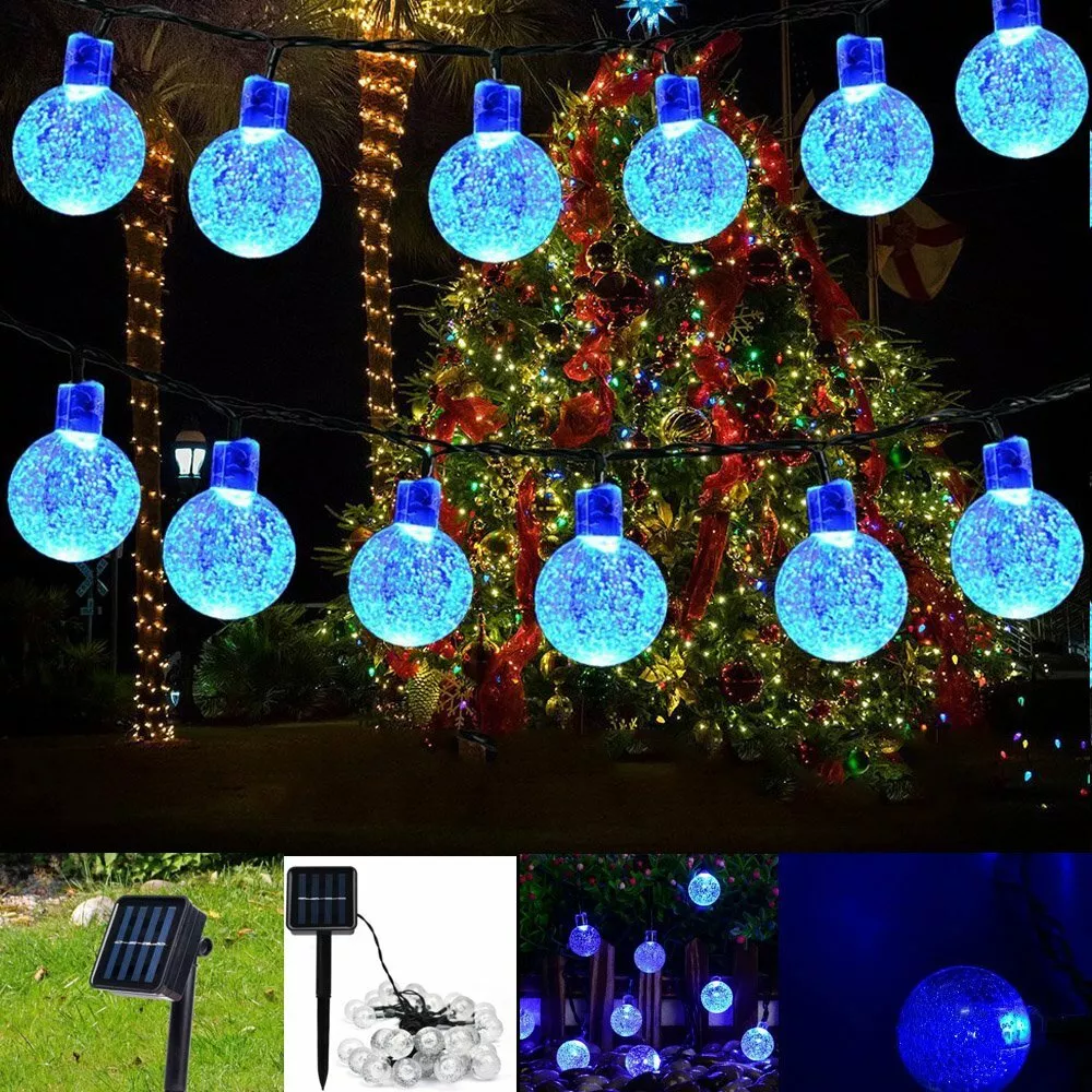 30 LED solar ball lights for fences and balconies