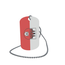 Dog Tag Flag Flag Johanngeorgenstadt Dog Tag Aluminium 30 x 50 mm
