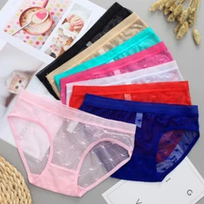 Women Sexy Lace Panties Lingerie Ladies Sheer G-String Knickers Underwear Thongs