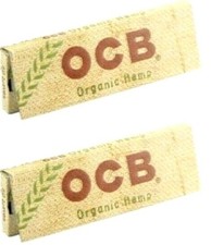 2x OCB Organic Rolling Papers Single Wide 50Lvs Best Price FREE USA Shpd