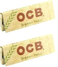 2x OCB Organic Rolling Papers Single Wide 50Lvs Best Price! FREE USA Shpd