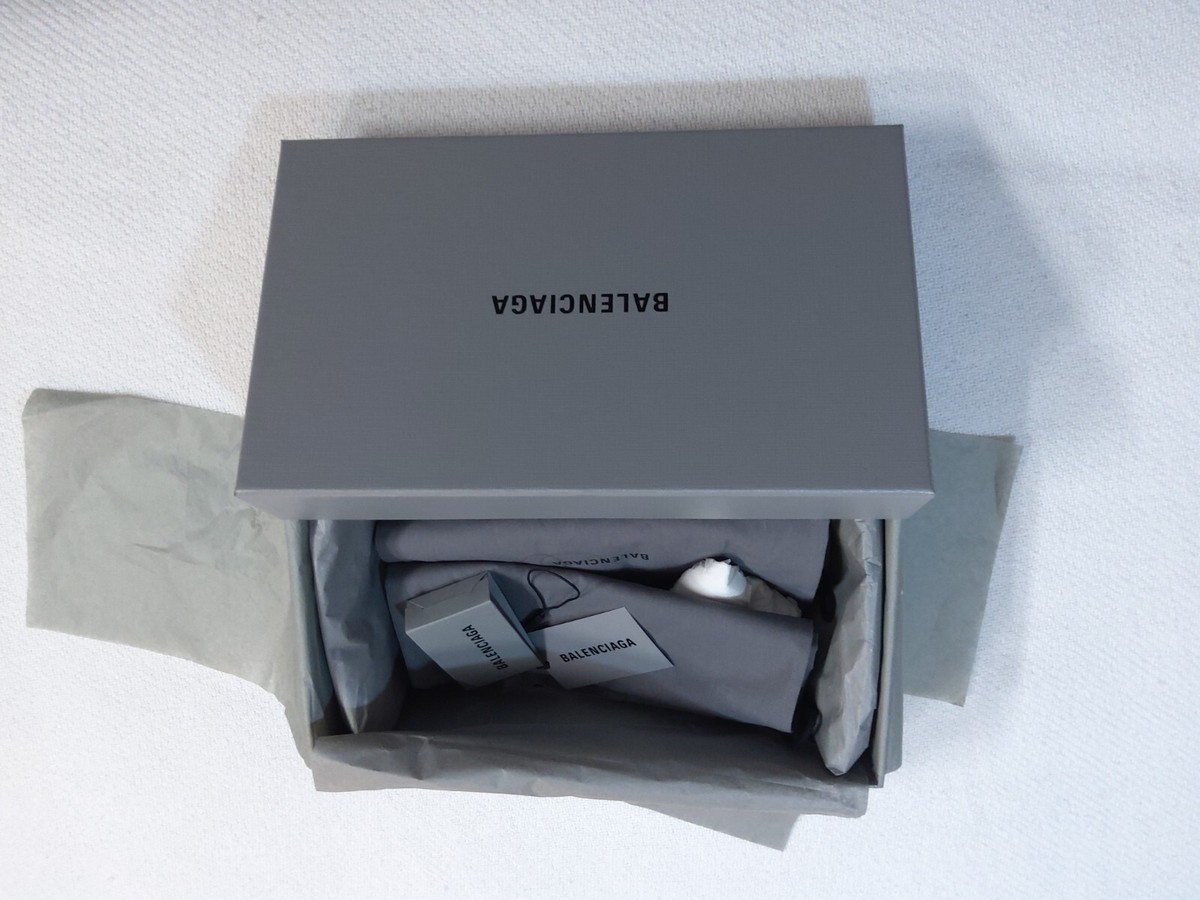 BALENCIAGA Authentic Gray Empty Storage Gift Shoe Box Tissue Paper