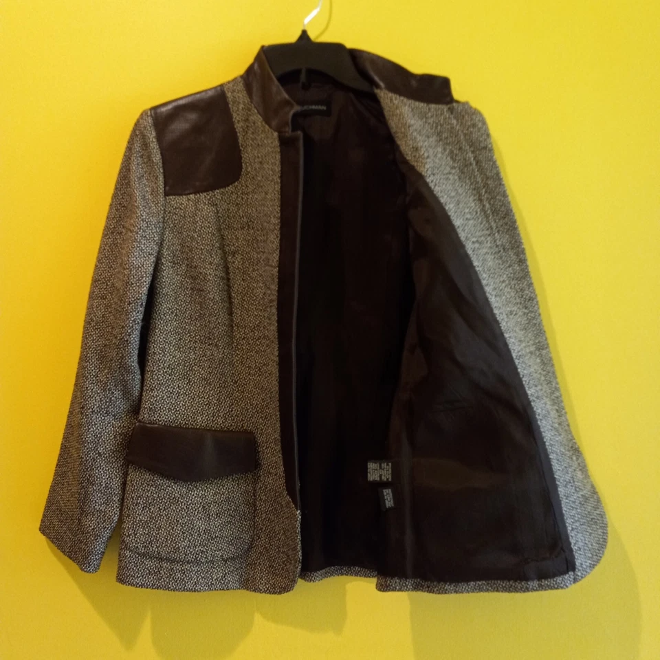 Jaqueta blazer de lã feminina Dana Buchman tamanho 8 - Imagem 3 de 4