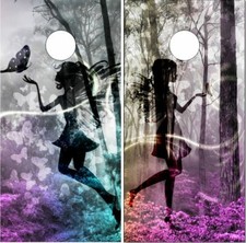 Fairy Forrest Cornhole Wrap Bag Toss Skin Decal Sticker