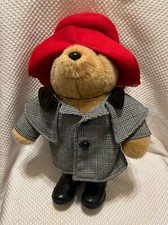 VINTAGE Paddington Bear 1981 Eden Toys Sherlock Holmes Coat 15" Standing Plush