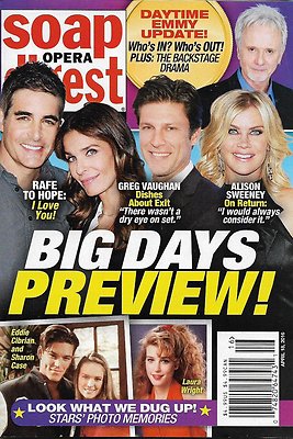 Soap Opera Digest April 18 2016 Greg Vaughan Alison Sweeney Anna Maria Horsford