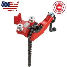 Bench Chain Pipe Vise Top Screw Bench Vise 1/8"-5" Capacity Cast Iron