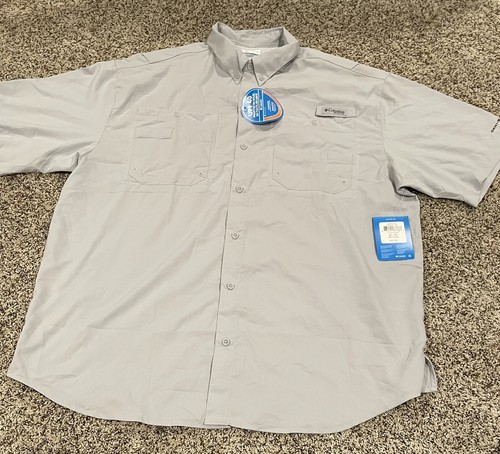 COLUMBIA PFG TAMIAMI SHORT SLEEVE GRAY 