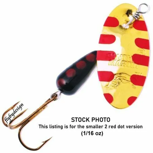 Panther Martin Spinner Lure, Yellow/Red Dots, 1/32-oz.