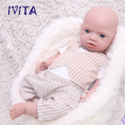 IVITA 19'' Floppy Silicone Reborn Doll Boy Baby Kids Birthday Silicone Doll