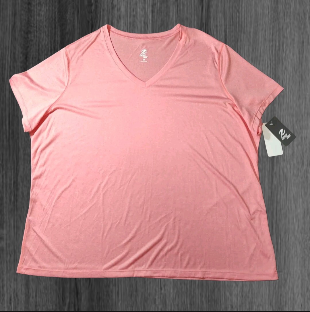 NUEVA Energy Zone Camiseta Épica Rosa Coral que Absorbe Humedad Mujer Talla 3X