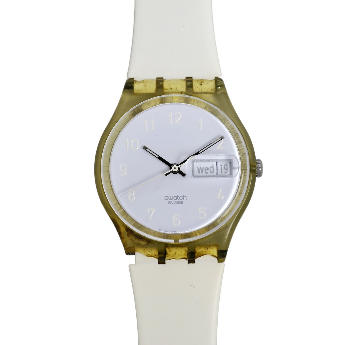 Swatch Vintage AG 1999 Wrist Watch Quartz Swiss Made White Modern 