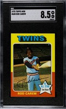 1975 Topps Mini Baseball Card Rod Carew #600 SGC 8.5