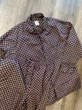 Brooks Brothers EUC black red gold medallion two piece pyjmas pajamas Large