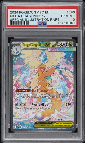 2026 POKEMON ASCENDED HEROES SPECIAL ILLUSTRATION RARE MEGA DRAGONITE EX PSA 10