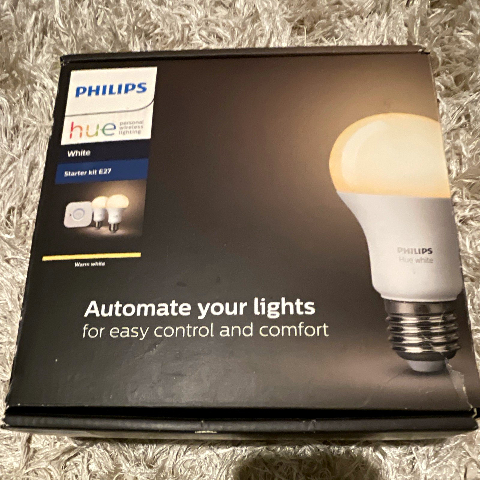 Philips Hue White Starter Kit: Hue Bridge + 2x E27 LED 806lm 2700K
