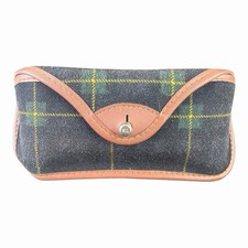 POLO RALPH LAUREN Authentic Eyeglasses Sunglasses Button BLUE PLAID Case Cloth G