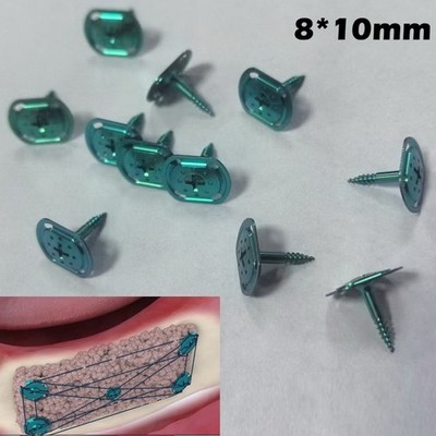 Dental GBR Thread Tent Screw Pole Guide Regeneration Tenting Screws 8x10mm